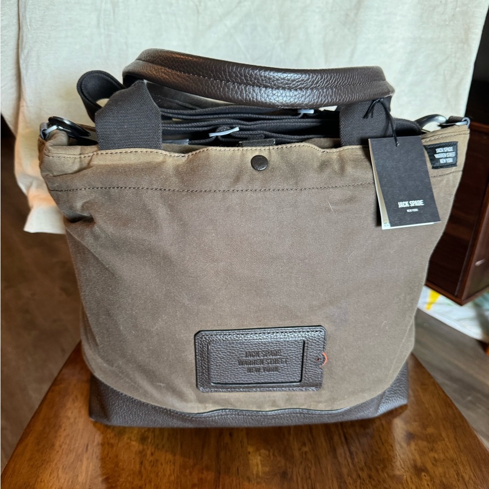 JACK SPADE - Unknown Cargo waxed canvas roll-top tote bag